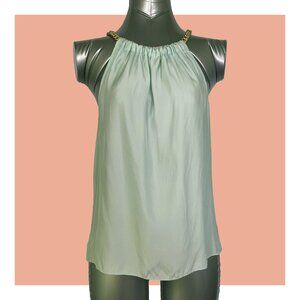 Julie Brown Lightweight Gold Chain Tassel Accessory Halter Top Cami Size S